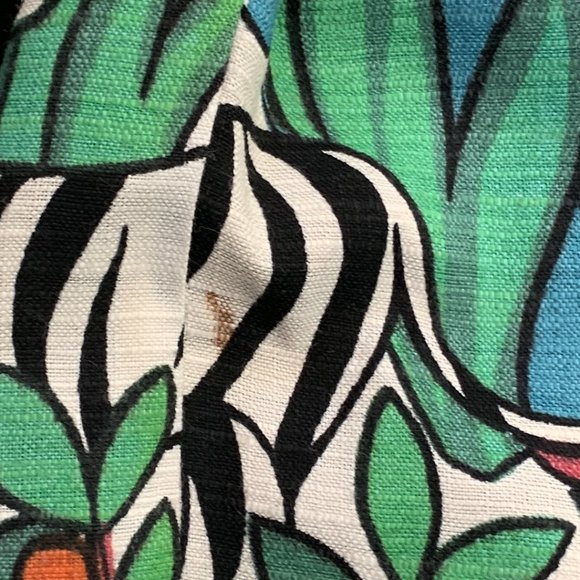 Vintage Aminal Print Kids Pleated Curtain One Pannel Only 42x55" - Picture 5 of 5